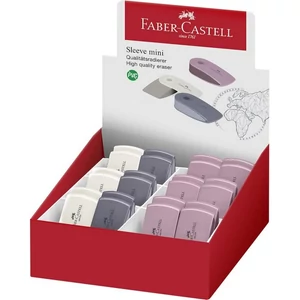 Faber-Castell radír Sleeve mini harmónia színek vegyes műanyag tartóban 182434