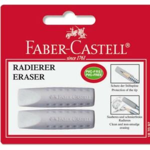 Faber-Castell radír Grip Jumbo kupakradír szürke 2db-os blis prémium minőségű termék 187097