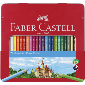 Faber-Castell színes ceruza 24db , fém dobozban. 115824