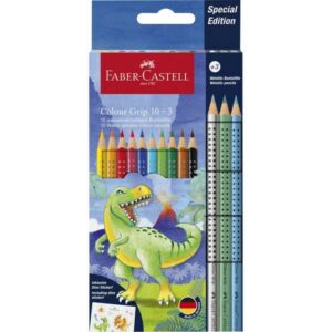 Faber-Castell színes ceruza 10+3 grip dinoszaurusz 