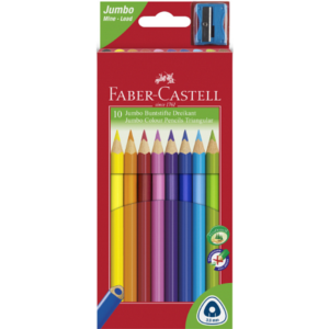 Faber-Castell színes ceruza 10db Grip Junior Triangular+hegyező 116510. 116510