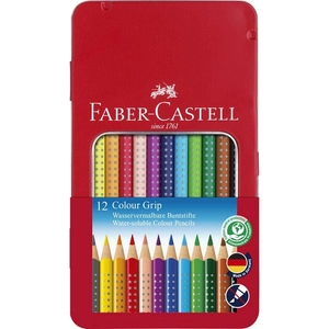 Faber-Castell színes ceruza 12db Grip fémdobozban Akvarell háromszög ceruza test 100% eco 112413 11