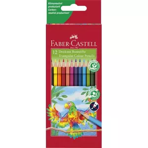 Faber-Castell színes ceruza 12db Papagáj mintás háromszögű. 116512