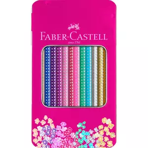 Faber-Castell színes ceruza 12db Sparkle rózsaszín fém dobozban ' 201737