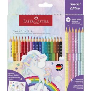 Faber-Castell színes ceruza 18+6db-os Grip unikornis 