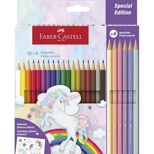Faber-Castell színes ceruza 18+6db-os kastélyos unikornis
