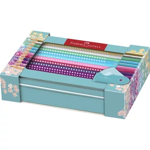 Faber-Castell színes ceruza 20db Sparkle készlet + Sleeve hegyező 201641 FC-Faber-Castell Sparkle szett 20