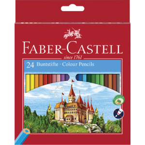 Faber-Castell színes ceruza 24db -os Környezetbarát. várak vár 120124LE / 111224 törésállóheggyel 12012