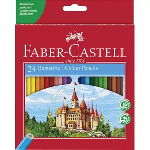 Faber-Castell színes ceruza 24db-os Környezetbarát. várak vár 120124LE / 120124 törésállóheggyel 12012