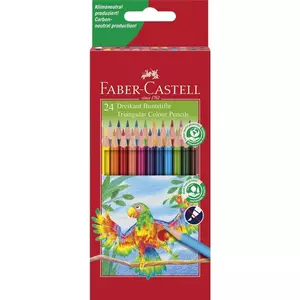 Faber-Castell színes ceruza 24db-os Papagáj háromszög alakú. 116544
