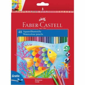 Faber-Castell színes ceruza 48db Akvarell + ecset. 114448