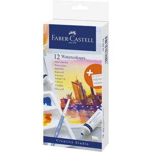 Faber-Castell vízfesték készlet, 12db-os tubusos 12x9ml keverő paletta, Creative Studio