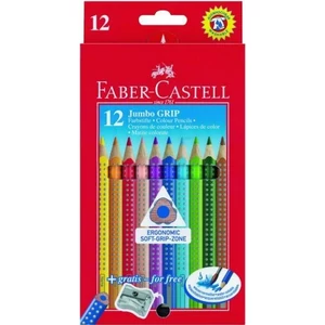 Faber-Castell színes ceruza 12db Grip Jumbo Akvarell Háromszög alakú 110912