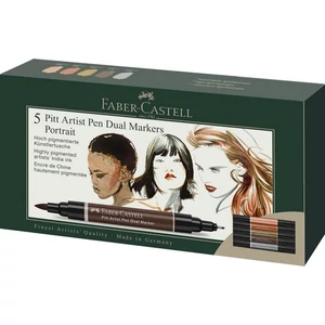 Faber Castell filctoll készlet AG-Kétvégű művész filctoll  5db-os PITT PORTRÉ 162009