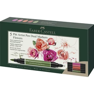 Faber Castell filctoll készlet AG-Kétvégű művész filctoll  5db-os PITT VIRÁGOK