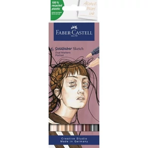 Faber Castell filctoll készlet Art and Graphic kétvégű alkoholos 6db-os GOLDFABER SKETCH "PORTRÉ 164812