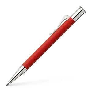Faber Castell golyóstoll GVFC Guilloche ródium bevonatú india piros csavar mechanikával 145266