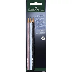 Faber Castell grafitceruza 3db-os SPARKLE HARMÓNIA BL.2024 égkék,rózsa árnyékok,fekete