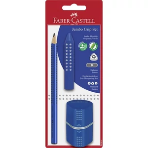Faber Castell grafitceruza szett 1db-os GRIP 2001 Jumbo (B) trió hegyező++radír kék 580051