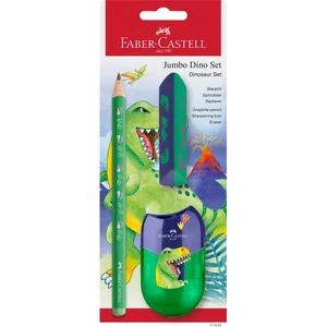 Faber Castell grafitceruza Dinoszaurusz háromszögletű jumbo , hegyező, radír FC1