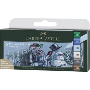 Faber Castell művész filctoll 6db-os PITT Brush "TÉL B-s hegyvastagság