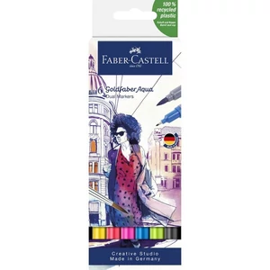 Faber Castell művész filctoll AG-Kétvégű aquarell filctoll 6db-os Goldfaber Aqua 164606