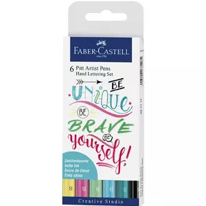 Faber-Castell művész filc 6 AG-Művész PITT Hand Letter pasztell árn PITT artist pen 267116