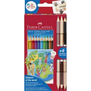 Faber-Castell színes ceruza 10+3db Grip + bicolor 6 bőrszín 201746