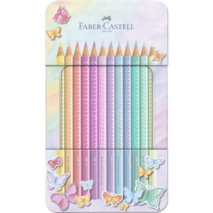 Faber Castell színes ceruza 12db-os SPARKLE pasztell fém dobozban