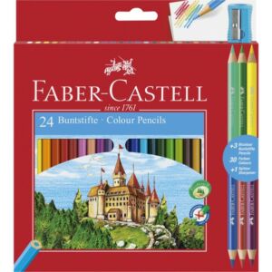 Faber-Castell színes ceruza 24+3db ceruza készlet vár várak törésállóheggyel 110324