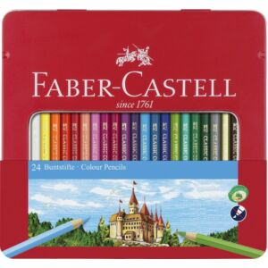 Faber-Castell színes ceruza 24db -os készlet kastély fémdobozban 115 845 115 824