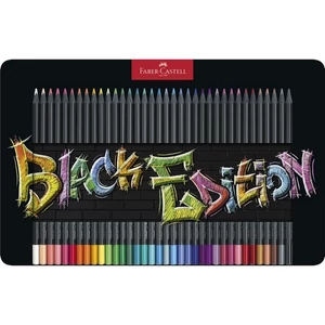 Faber Castell színes ceruza 36db-os Black Edition fekete test fém dobozban 116437