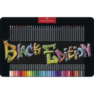 Faber Castell színes ceruza 36db-os Black Edition fekete test fém dobozban