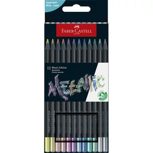 Faber Castell színes ceruza készlet 12db-os Black Edition fekete testmetál 2024 116415