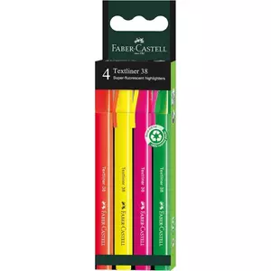 Faber Castell szövegkiemelő készlet 4db-os 38 Fluo 2024 rózsaszín,sárga,narancs,zöld