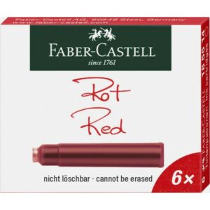 Faber-Castell tintapatron 6db piros 185514