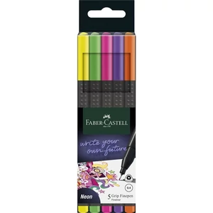 Faber Castell tűfilc készlet 5db-os 0,4mm GRIP neon
