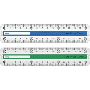 Faber-Castell vonalzó Grip 15cm kék/zöld szín prémium minőségű termék 171016