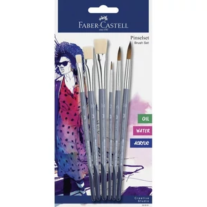Faber Castell ecsetkészlet AG-Ecset készlet 6db-os CREATIVE STUDIO BL. (3db kerek, 3db lapos)