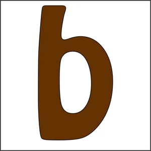 Fa betű - b 12-15mm, 10 db/csomag