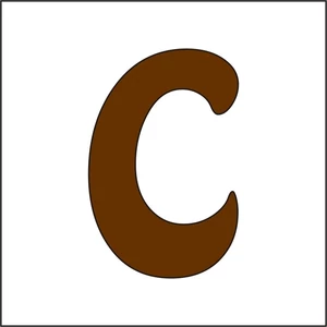 Fa betű - c 12-15mm, 10 db/csomag