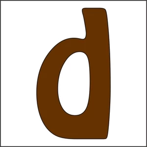 Fa betű - d 12-15mm, 10 db/csomag
