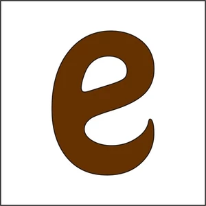 Fa betű - e 12-15mm, 10 db/csomag