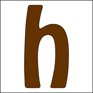Fa betű - h 12-15mm, 10 db/csomag