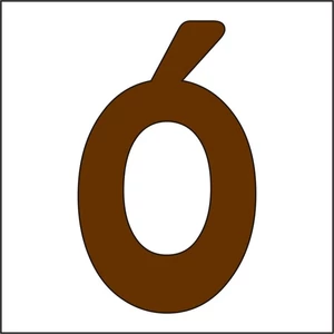 Fa betű - ó 12-15mm, 10 db/csomag