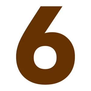 Fa betű 6 45mm, 10 db/csomag