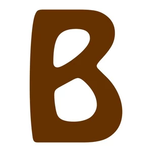 Fa betű B 15mm, 10 db/csomag