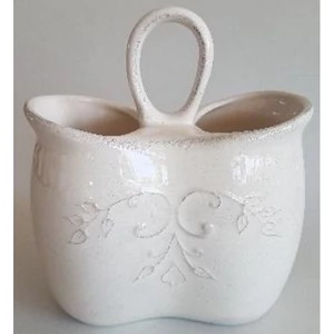Fakanáltartó Porcelán 17x9,5x20cm antik csipkés dupla kézzel festett