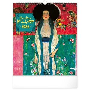 Falinaptár 2026 Gustav Klimt 6087-GK spirálos 30x34cm Realsystem 2026 kollekció!