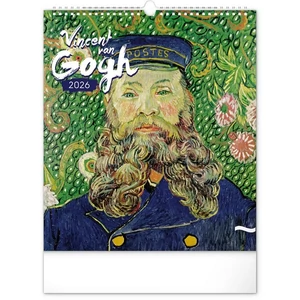 Falinaptár 2026 Van Gogh 6087-VG spirálos 30x34cm Realsystem 2026 kollekció!